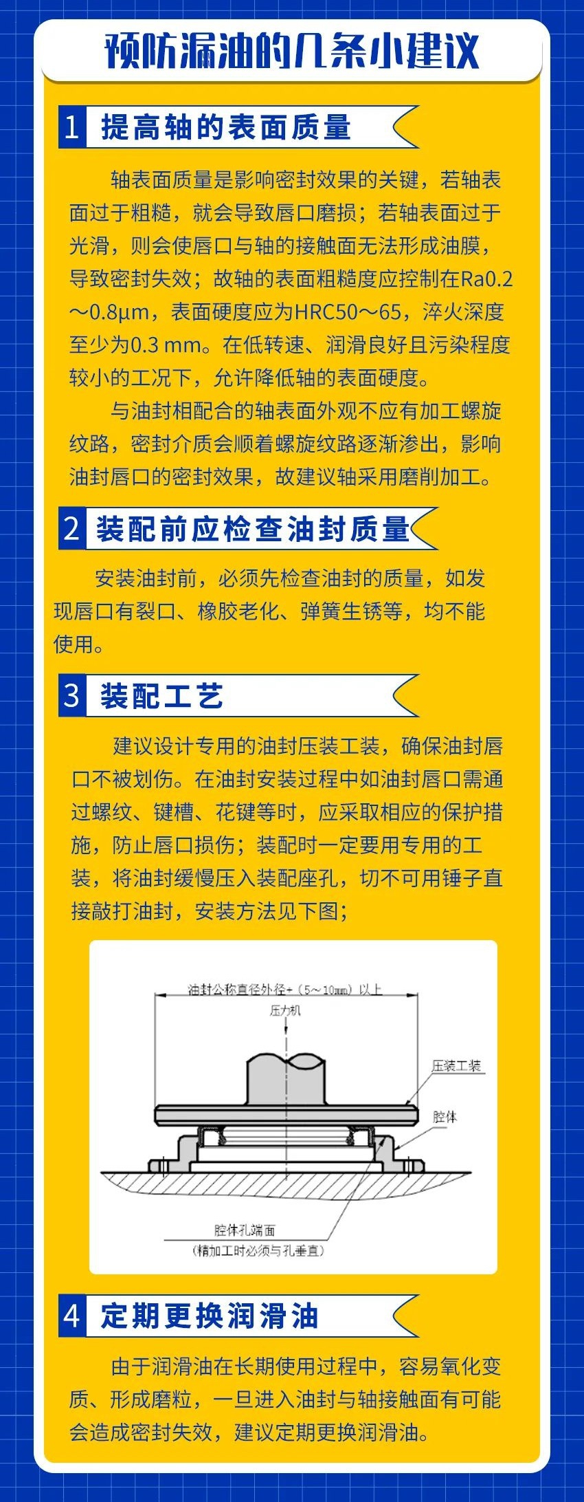 預防油封漏油的幾條小建議